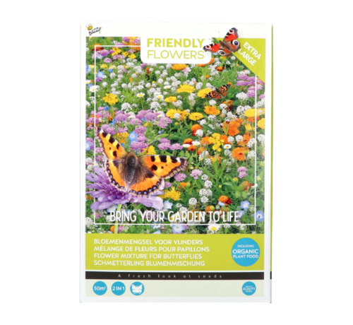 Buzzy® Buzzy® Friendly Flowers XL vlinders laag 50m²