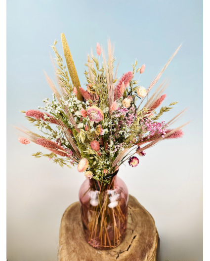 Droogbloemen boeket "Natural Pink" | 55cm