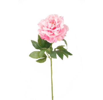 Zijden bloem "Peony" Spray Pink | 65cm