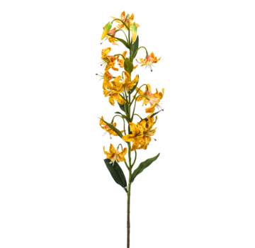 Zijden bloem "Lilly" Spray yellow | 80 cm