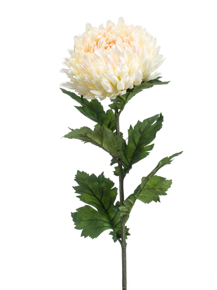 Zijden bloem "Mum" Spray cream/pink | 75 cm