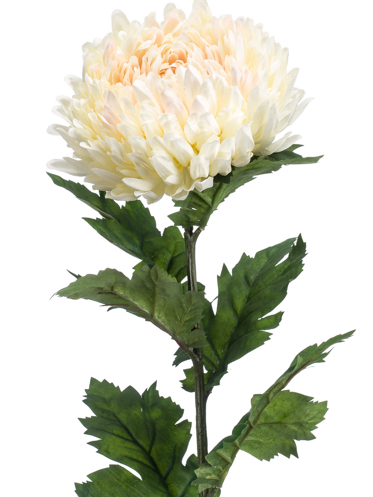 Zijden bloem "Mum" Spray cream/pink | 75 cm