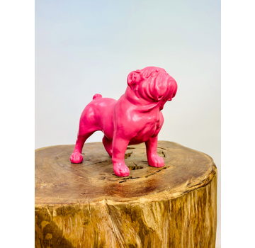 Roze bulldog | 21x11x19cm