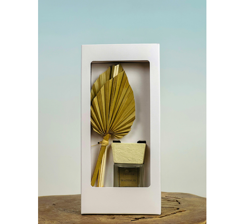 Leafy Spaces Geurstokjes "Whitemusk'' - met palmbladeren