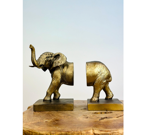 Boekensteun Olifant (polyresin) | 23x11x17 cm