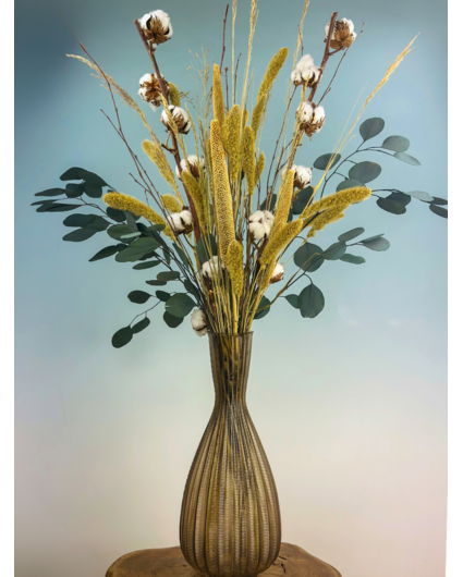 Droogboeket "Bombacio" - beige | 85cm
