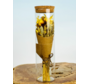 Tube met droogboeket "geel | 8x28,5cm