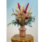Droogboeket "Tropical Fever" - inclusief roze  vaas | 65cm