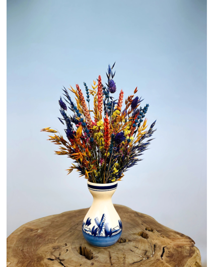 Droogboeket "Dutch Pride" - incl.  vaasje |  40cm