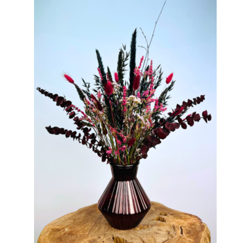 Droogbloemen boeket "Lady Bordeaux" | 45cm
