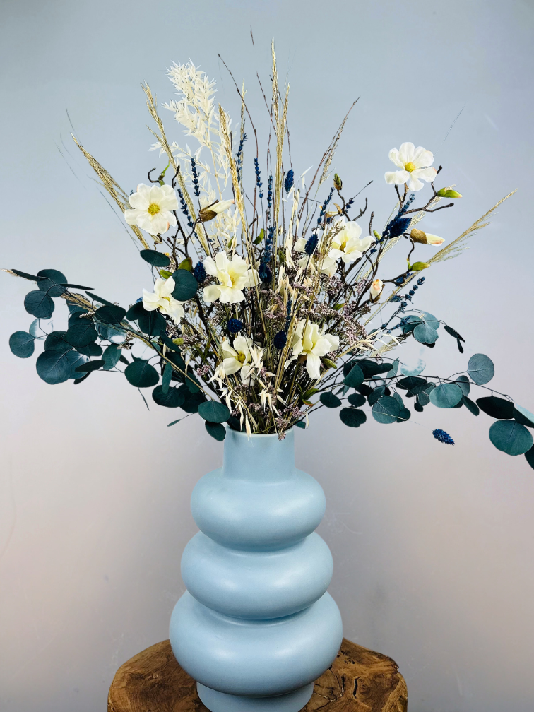 Droogbloemen boeket "Blue Bird" | 90cm