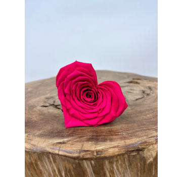 DIY | Longlife rozenkop | Hart - Fuchsia