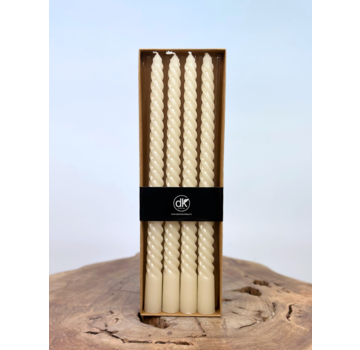 Swirl kaarsen set | 4 stuks | Wit