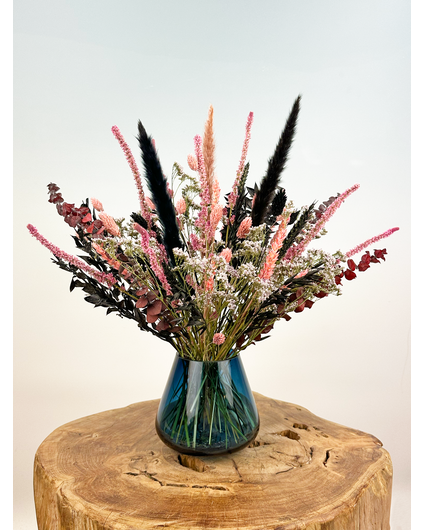 Droogboeket "Luxury Night" (Small) - incl. vaas | 35cm