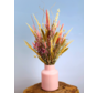 Droogboeket "Specially Yours" - inclusief roze vaas | 55cm