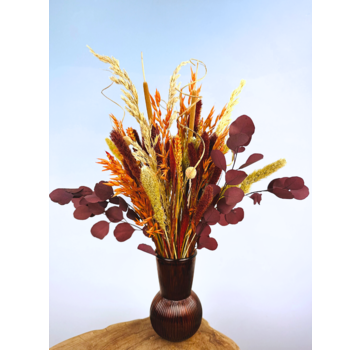 Droogboeket "Rustic Wonder" | 50cm - incl. vaas