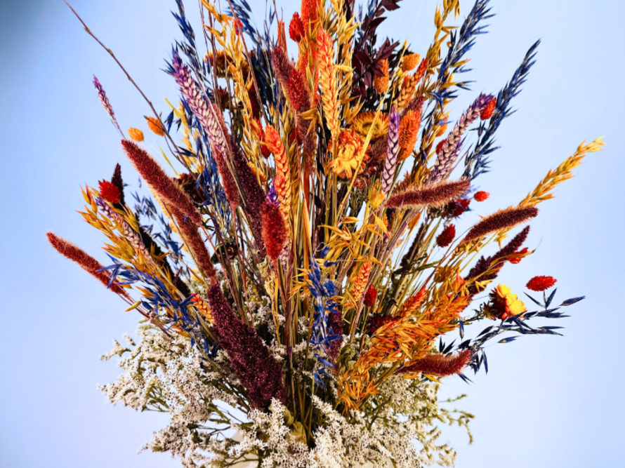 Droogbloemen boeket "Warm Sunset" (Enormous) | 95cm