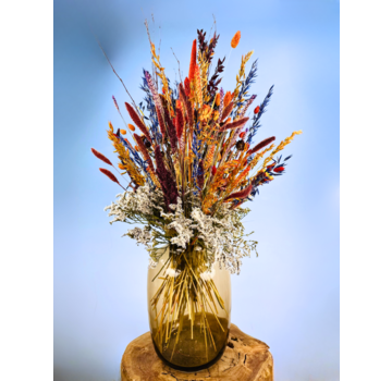 Droogbloemen boeket "Warm Sunset" (Enormous) | 95cm