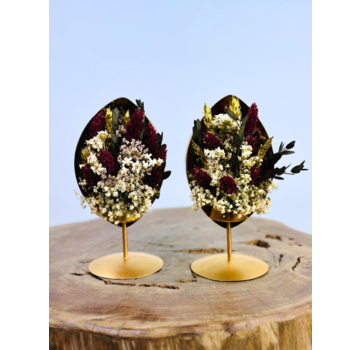 Marrakech Gold Eye met droogbloemen | 18cm