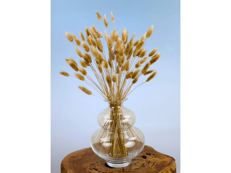 Droogbloemen boeket "Fluffy Dream" Incl. vaas - 50 cm