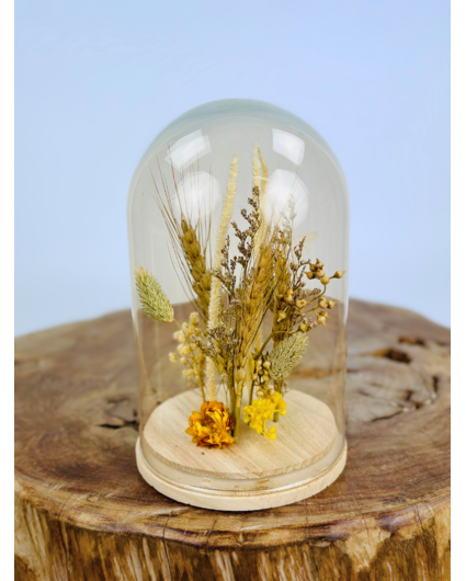 Stolp met droogbloemen "Large" - naturel