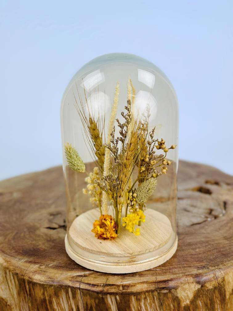 Stolp met droogbloemen "Large" - naturel