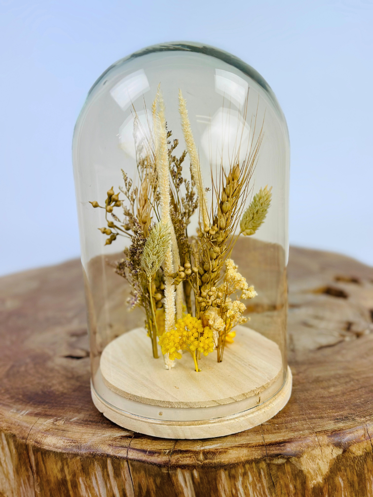 Stolp met droogbloemen "Large" - naturel