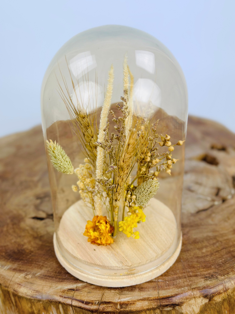 Stolp met droogbloemen "Large" - naturel