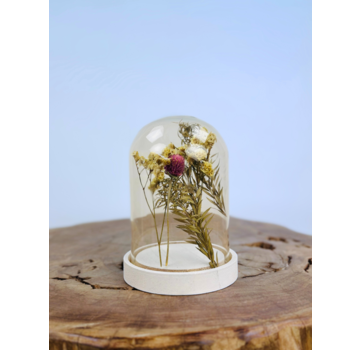 Wit stolpje met droogbloemen - Small