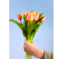 Kunst tulpen - zalm | 7 stuks