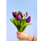 Kunst tulpen - paars | 7 stuks