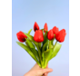 Kunst tulpen - rood | 7 stuks