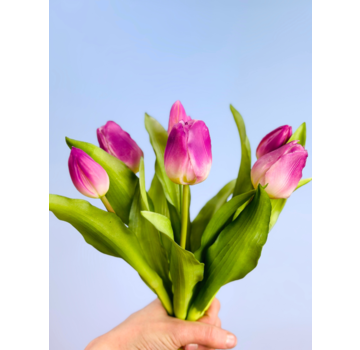 Kunst tulpen - lilac | 7 stuks