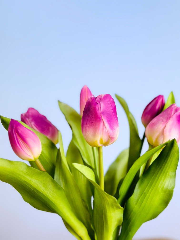 Kunst tulpen - lilac | 7 stuks