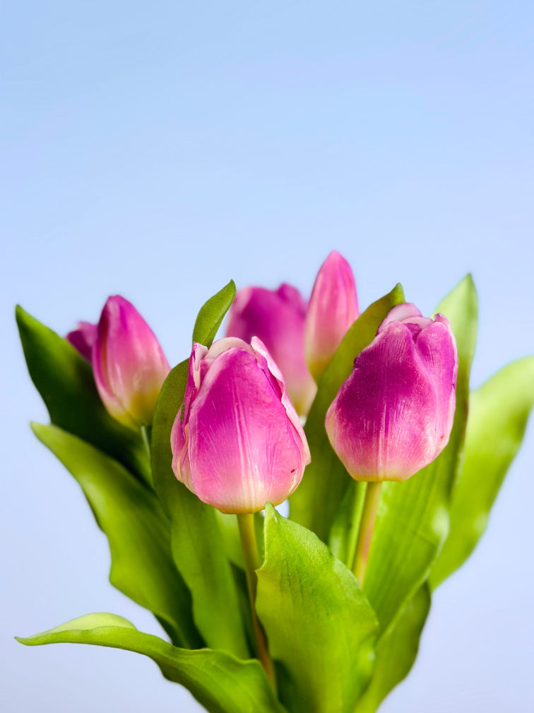 Kunst tulpen - lilac | 7 stuks