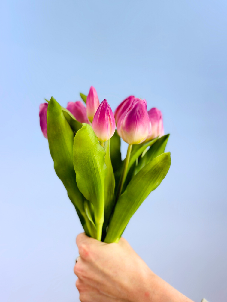 Kunst tulpen - lilac | 7 stuks