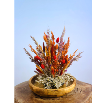 Luxe tafelstuk met bloemen | Warm Sunset - ⌀25 cm