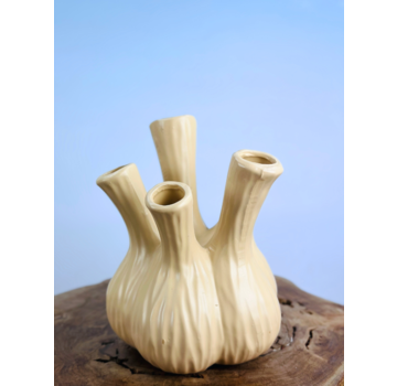 Trendy tulpenvaas "beige" | ⌀20xH25cm