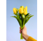 Kunst tulpen - geel | 7 stuks