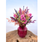 Droogbloemen boeket "Purple Crush Small" incl. vaas | 25cm