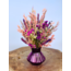 Droogbloemen boeket "Purple Crush" incl. vaas | 30 cm