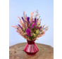 Droogbloemen boeket "Purple Crush" incl. vaas | 30 cm