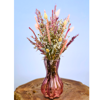 Droogbloemen boeket "Rosella’s Bloesem" - 45cm | incl. vaas