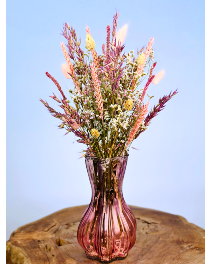 Droogboeket "Rosella’s Bloesem" - 45cm | incl. vaas