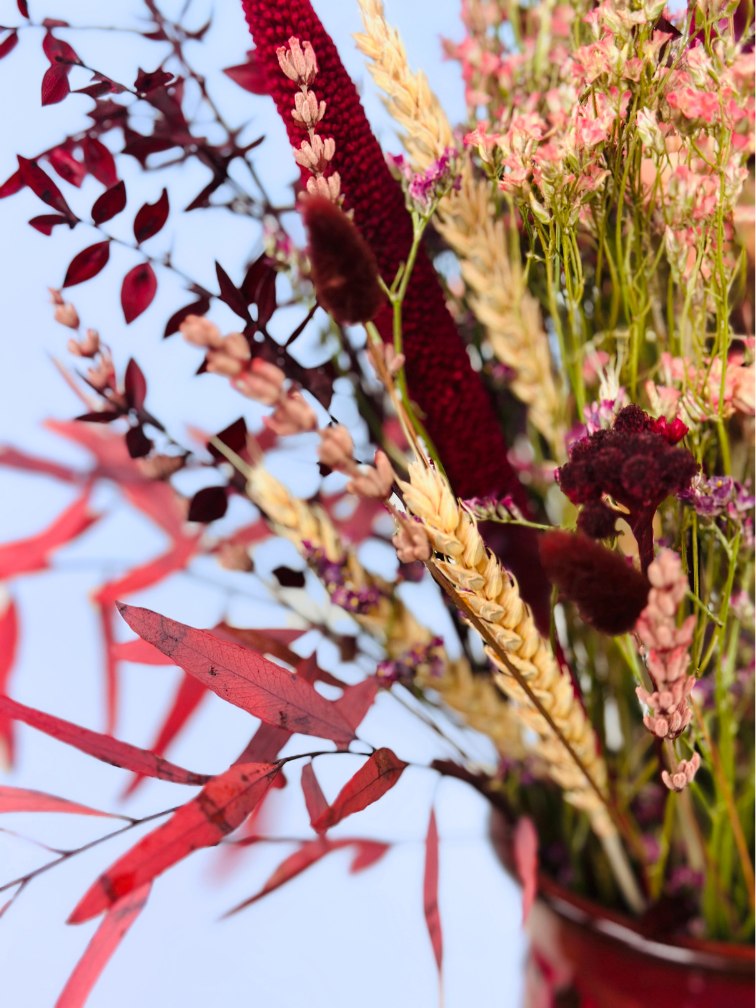Droogbloemen boeket "Madam Rouge" | 50cm