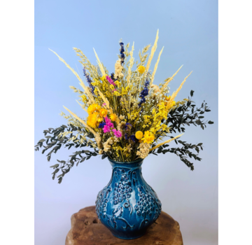 Droogbloemen boeket "Sunny Blues" | 50cm