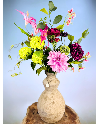 Zijden boeket "Opa's Bloementuin"  | 80 cm