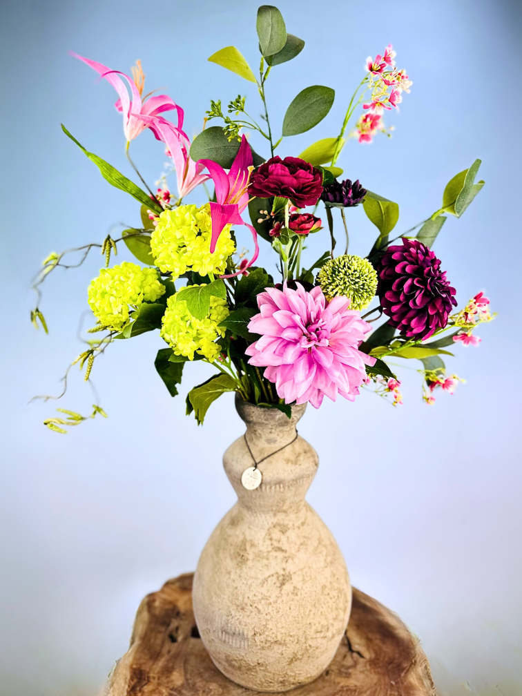 Zijden boeket "Opa's Bloementuin"  | 80 cm