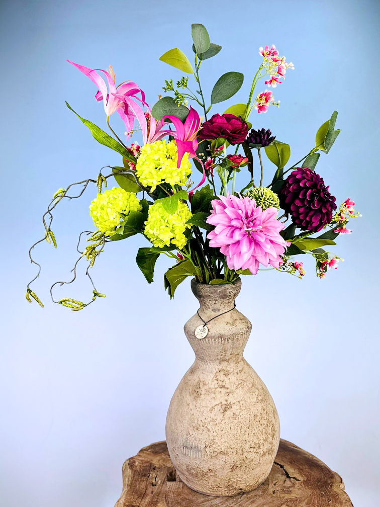 Zijden boeket "Opa's Bloementuin"  | 80 cm