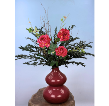 Zijden & droogboeket "Rozen Liefde" | 80cm